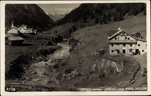 Ak Vent Sölden in Tirol, Handlung Karlinger, Blick auf den Ort