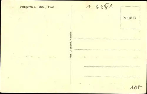 Ak Plangeross Plangeroß St. Leonhard im Pitztal Tirol, Blick auf den Ort