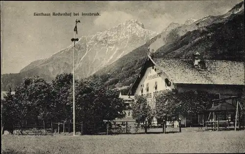 Ak Innsbruck in Tirol, Gasthaus Rechenhof, Gebirge