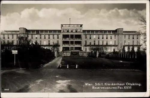 Foto Ak Wien 16. Ottakring Österreich, Städtisches Krankenhaus, Reservelazarett Pav. XXVI
