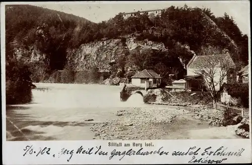 Foto Ak Innsbruck in Tirol, Sillfall am Berg Isel