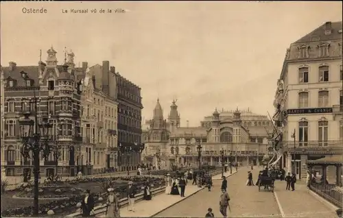 Ak Oostende Ostende Westflandern, Le Kursaal vu de la ville