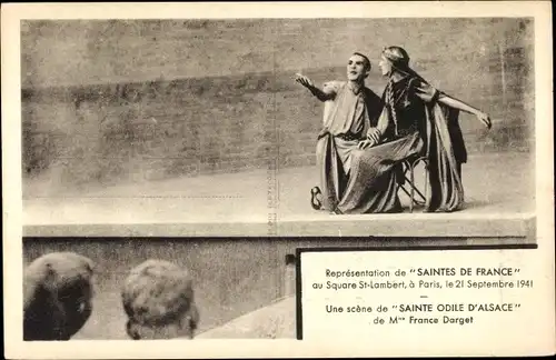 Ak Theaterszene, Representation de Saintes de France 1941
