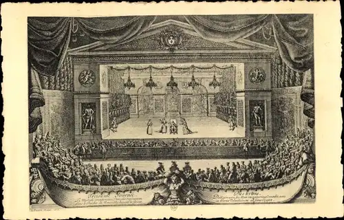 Ak Molière en Images, Le Malade imaginaire, Theaterszene