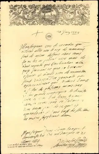 Ak Montaigne en Images, Lettre autographe de Montaigne