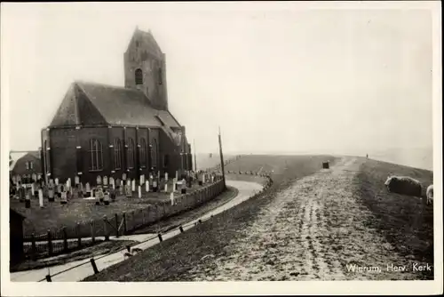 Ak Wierum Friesland Niederlande, Herv. Kerk