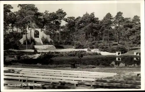 Ak Nunspeet Gelderland, De Bosvijver