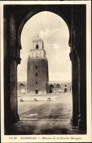 Ak Kairouan Tunesien, Minaret de la Grande Mosquee