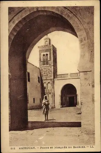 Ak Kairouan Tunesien, Porte et Mosquee du Barbier