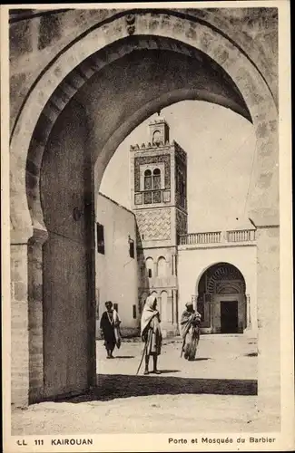 Ak Kairouan Tunesien, Porte et Mosquee du Barbier