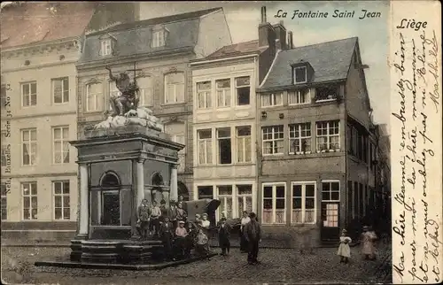 Ak Liège Lüttich Wallonien, La Fontaine Saint Jean