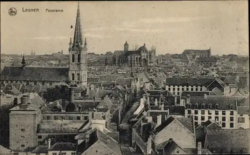 Ak Louvain Leuven Flämisch Brabant, Panorama, Kirche