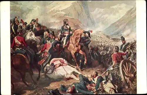 Künstler Ak Philippoteaux, Bataille de Rivoli 1797, Napoleon