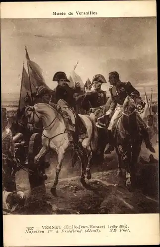Künstler Ak Vernet, Napoleon 1er a Friedland