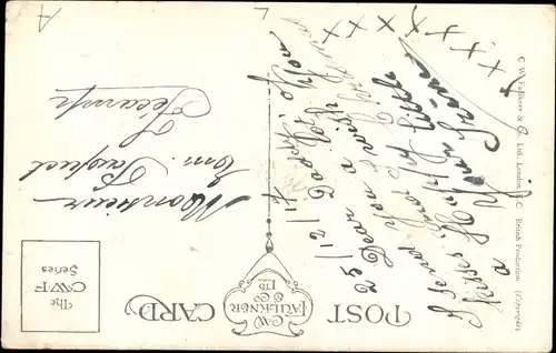 Künstler Ak To someone I love, Mädchen schreibt einen Brief