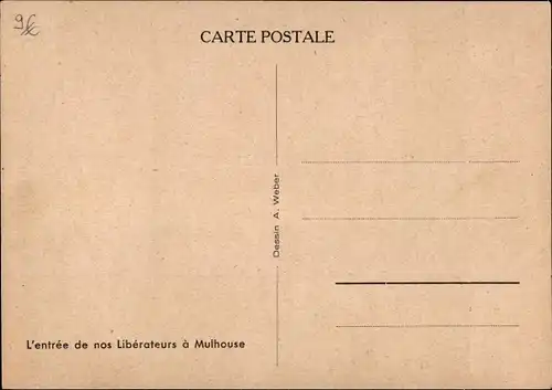 Künstler Ak Mulhouse Mülhausen Elsass Haut Rhin, L'Entree de nos Liberateurs, Panzer