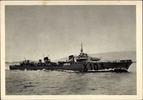 Ak Französisches Kriegsschiff, Le Terrible, X 103, Contre Torpilleur