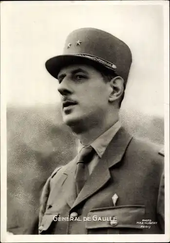 Ak Französischer General und Präsident Charles de Gaulle, Portrait