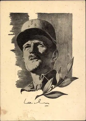 Künstler Ak Jacques-Philippe Leclerc de Hauteclocque, Portrait