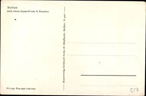 Künstler Ak O. Renatus, Meißen an der Elbe, Ortsansicht