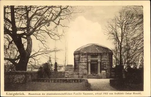 Ak Königsbrück in der Oberlausitz, Mausoleum Familie Neumann erbaut 1903