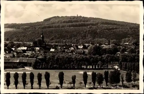 Ak Rochlitz an der Mulde, Teilansicht mit Rochlitzer Berg