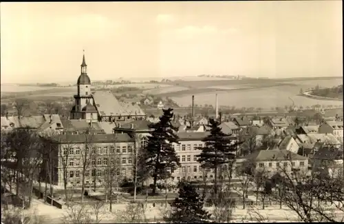 Ak Rochlitz an der Mulde, Teilansicht, Kirchturm