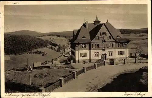 Ak Johanngeorgenstadt Erzgebirge, Blick auf die Jugendherberge