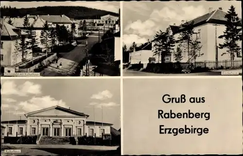 Ak Rabenberg Breitenbrunn im Erzgebirge, Kinderheim, Kulturhaus, Teilansicht