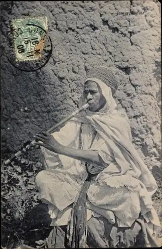 Ak Constantine Algerien, Araber spielt Flöte