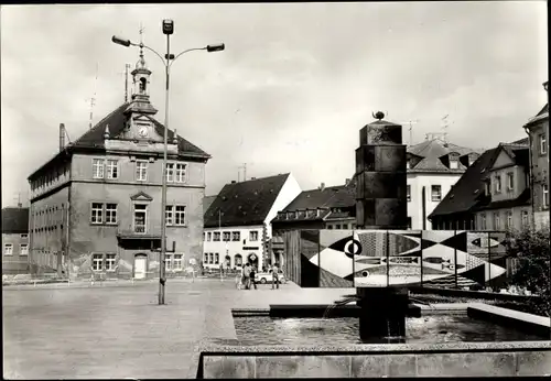 Ak Geithain in Sachsen, Marktplatz, Brunnen