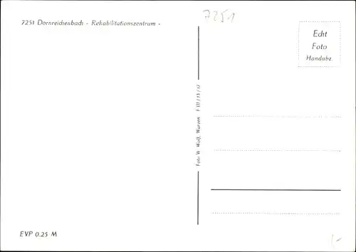 Ak Dornreichenbach Lossatal, Das Rehabilitationszentrum