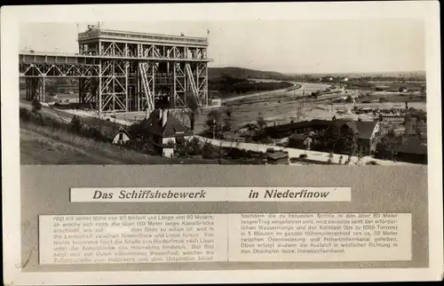 Ak Niederfinow im Barnim, Schiffshebewerk
