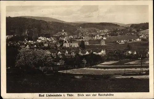 Ak Bad Liebenstein im Thüringer Wald, Blick von der Reichshöhe