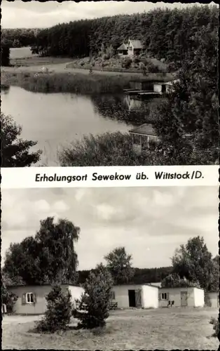 Ak Sewekow Wittstock Dosse in der Prignitz, See, Bungalow