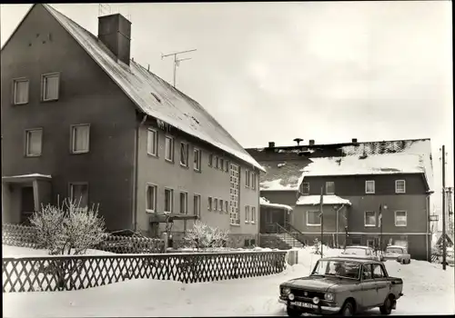 Ak Kretscham Rothensehma Neudorf Sehmatal im Erzgebirge, Ferienheim der deutschen Reichsbahn, Winter