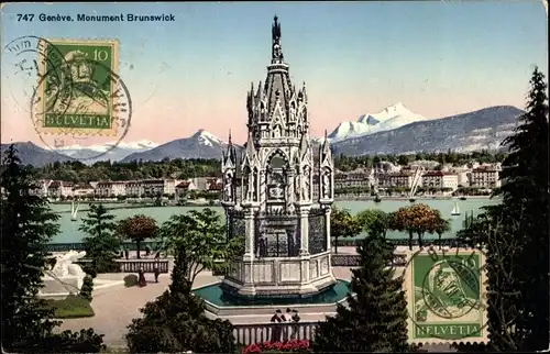 Ak Genève Genf Schweiz, Monument Brunswick