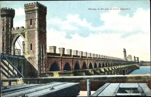 Ak Cairo Kairo Ägypten, Barrage du Nil