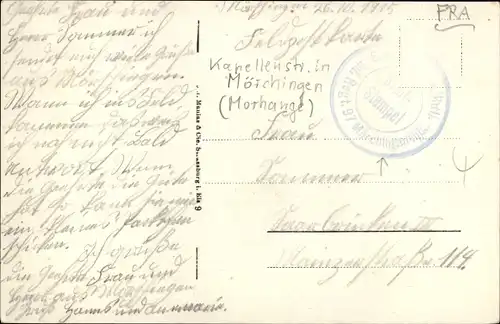 Ak Morhange Mörchingen Lothringen Moselle, Kapellenstraße