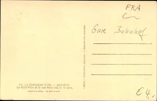 Ak Anthéor Cap Roux Saint Raphaël Var, La Gare