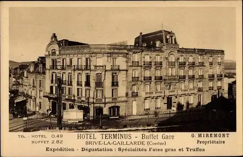 Ak Brive la Gaillarde Corrèze, Hotel Terminus