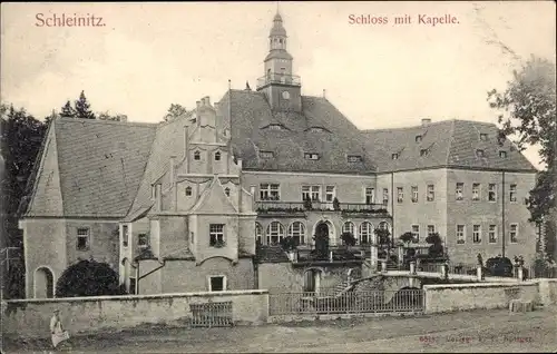 Ak Schleinitz Nossen in Sachsen, Schloss mit Kapelle