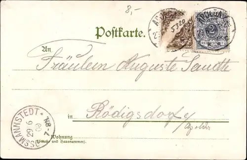 Litho Apolda in Thüringen, Gesamtansicht, Marktplatz