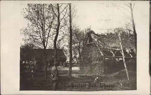 Foto Ak Stary Musor Ukraine, Stall Batt. Lehmann, Gehöft, I. WK