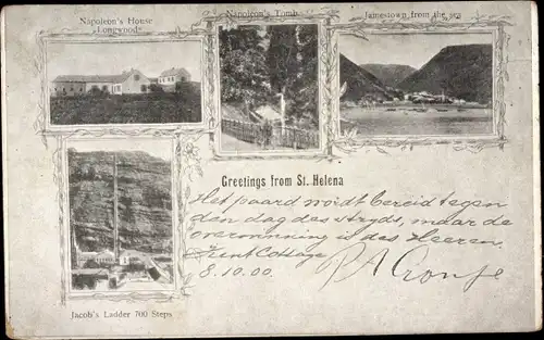 Ak Jamestown St Helena, Südatlantik, Afrika, Napoleons Haus