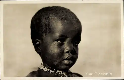 Ak Afrika, Zulu Piccanin, Kinderportrait
