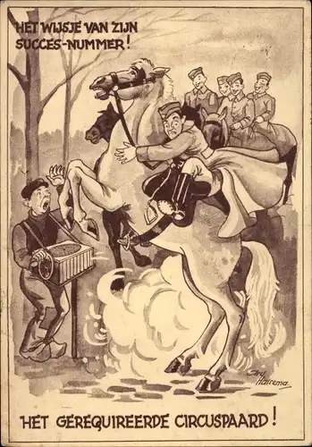 Künstler Ak Halsema, Ary, Voor Soldaat tot Generaal, Het Gerequireerde Circuspaard, II WK