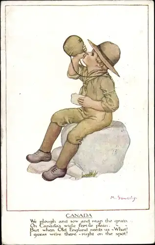 Künstler Ak Sowerby, M., Canada, Kanadischer Soldat, Sons of the Empire