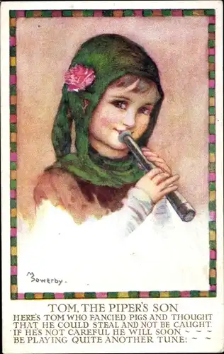 Künstler Ak Sowerby, M., Tom, The Piper's Son, Junge mit Flöte