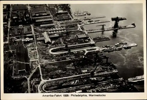 Foto Philadelphia Pennsylvania USA, Amerika Fahrt 1928, Zeppelin Weltfahrten, Club, Sanct Georg
